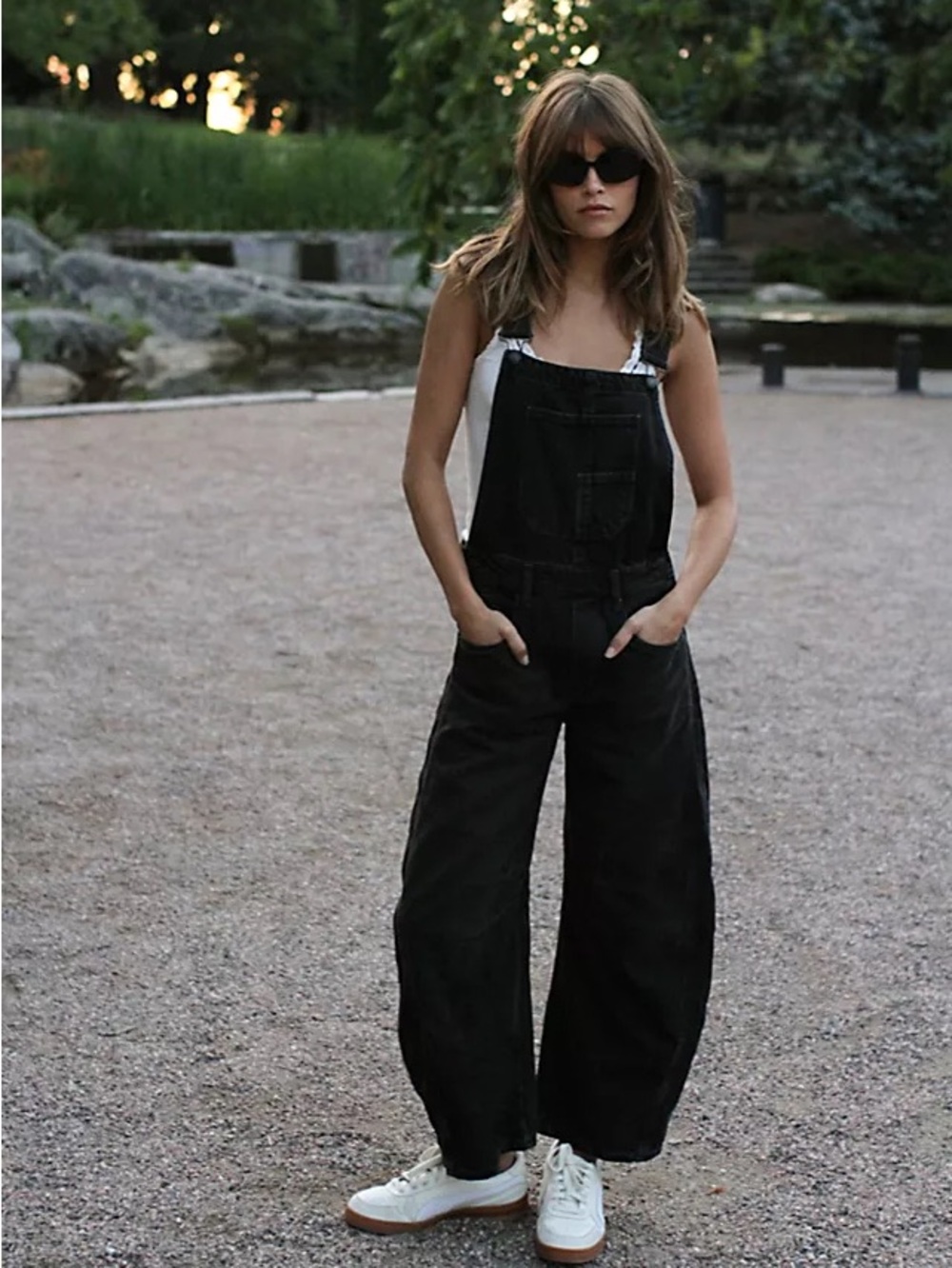 Free People We The Free Good Luck Barrel Overalls Medium